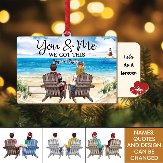 Couple - You & Me We Got This - Personalized Wooden Slider Card