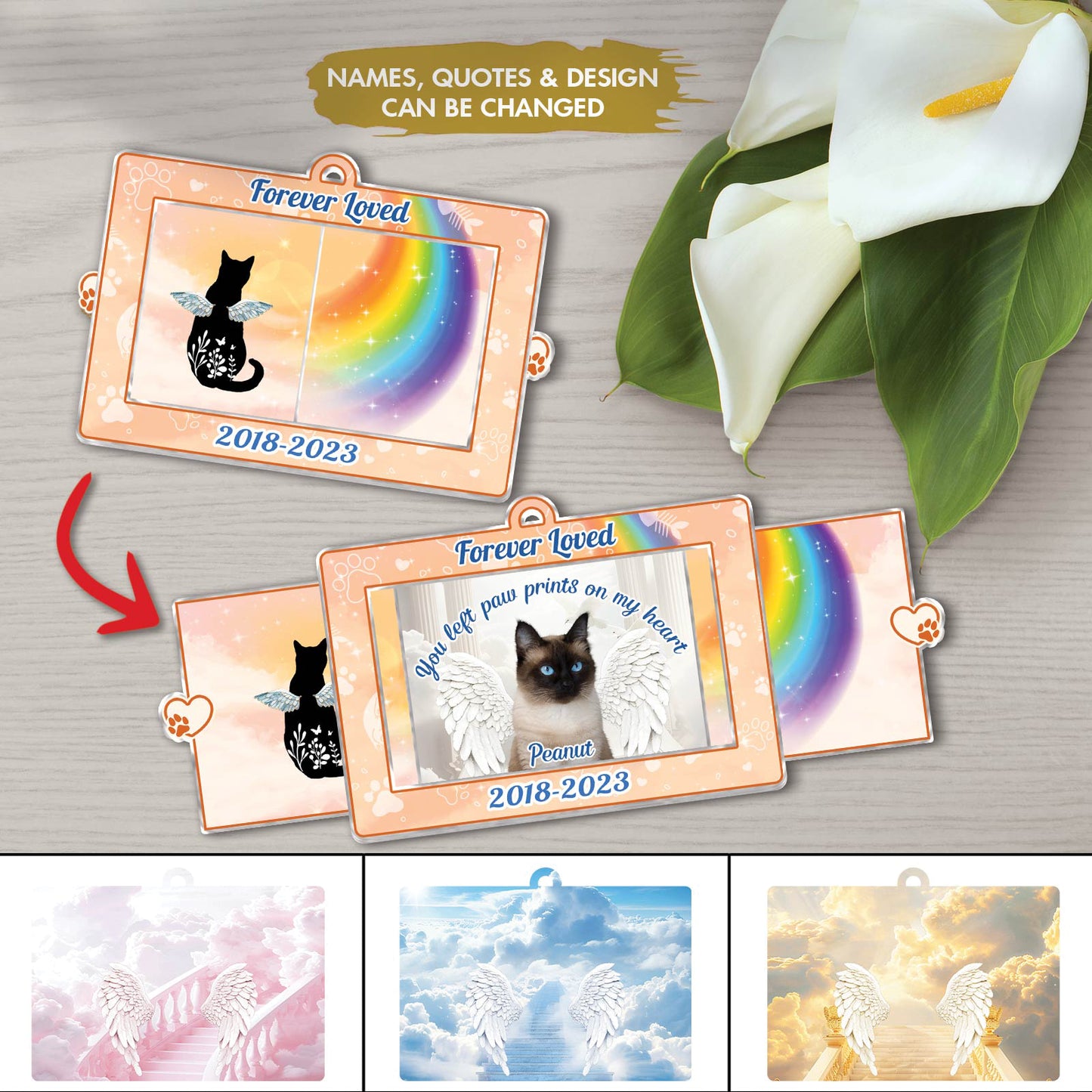 Pet Lover - In Loving Memory - Personalized Acrylic Slider Card