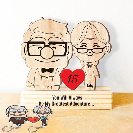 Couple - Couple Up Version - Personalized Puzzle & Keychain