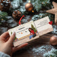 Family - Baby's First Christmas 2024 - Personalized Wooden Slider Card