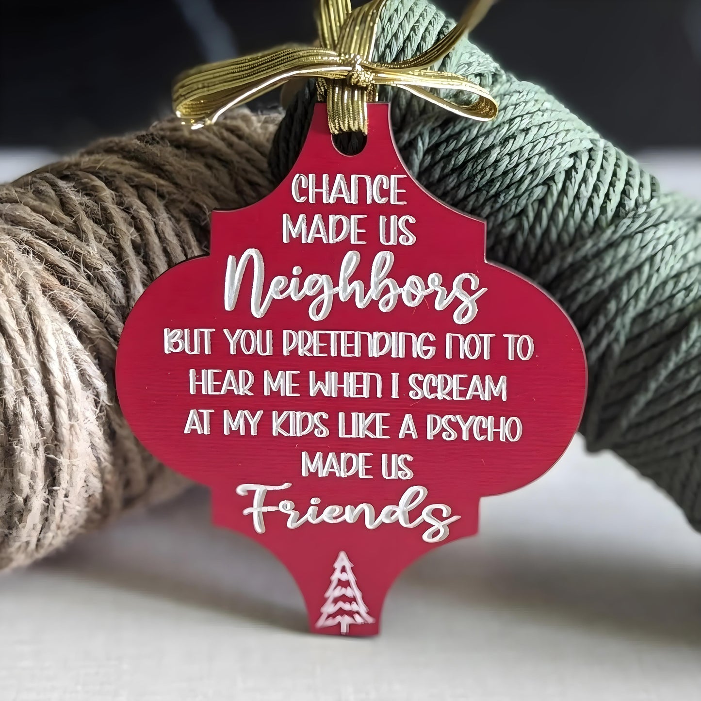 Christmas - Funny Christmas - Wooden Ornament