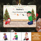 Family - Baby's First Christmas 2024 - Personalized Wooden Slider Card