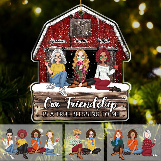 Friend- We'll Be Friends Until We're Old And Senile Then We'll be New Best Friends-Personalized Wooden Ornament