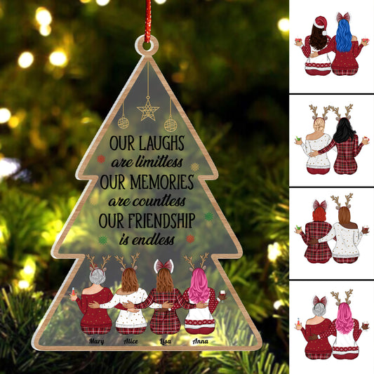 Best Friends are the Sisters - Personalized Acrylic Ornaments (Ver 3)