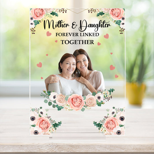Mother - Mother And Children Forever Linked Together - Personalized Acrylic Plaque
