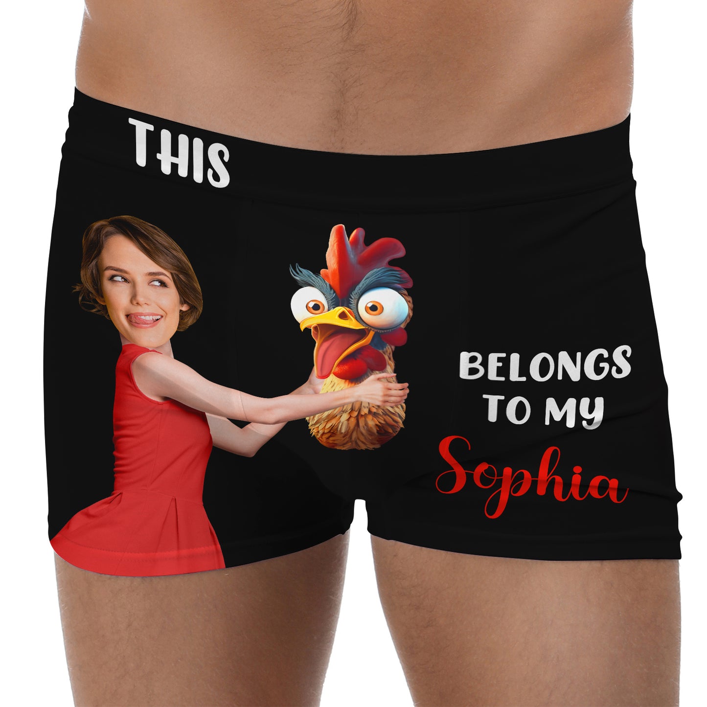 Couple - This Cock Belong To - Personalized Men Boxer