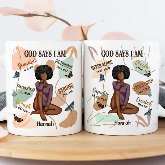 Christian - God Says I Am - Personalized Mug