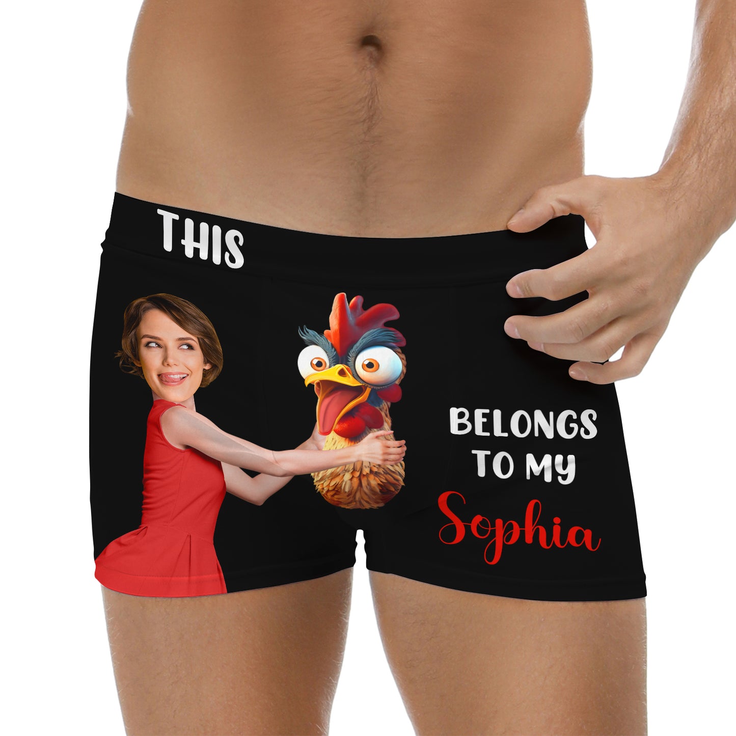 Couple - This Cock Belong To - Personalized Men Boxer