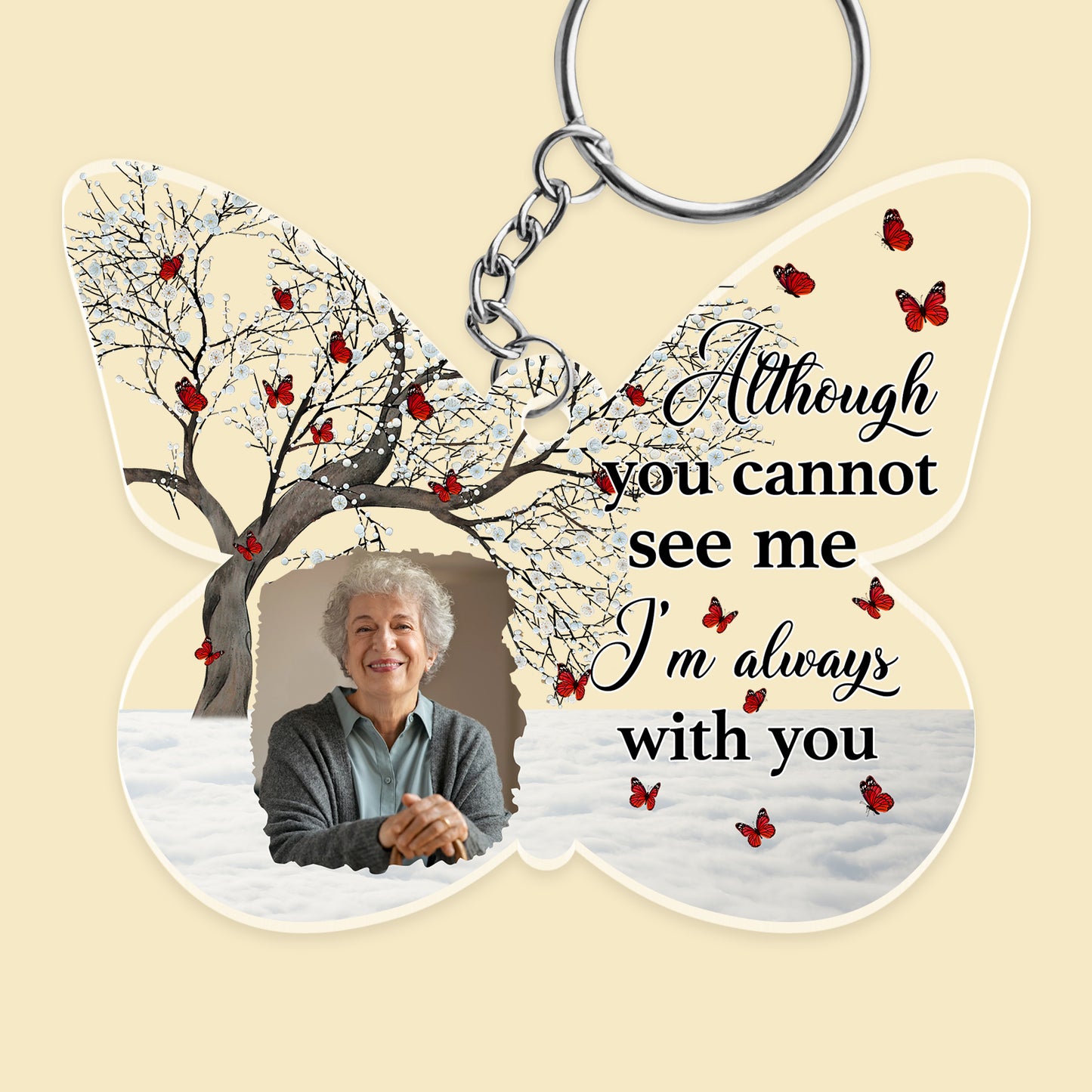 Family - I'm always with you - Personalized Acrylic Photo Keychain