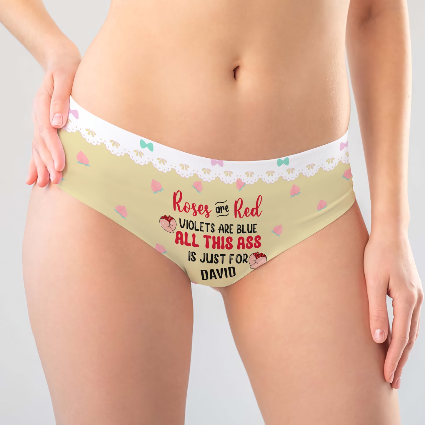 Couple - Roses Are Red - Personalized Women Underwear