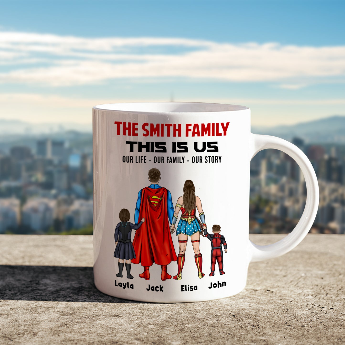 Family - The Smith Family This Is Us Our Life Our Family Our Story -  Personalized Mug Ceramic