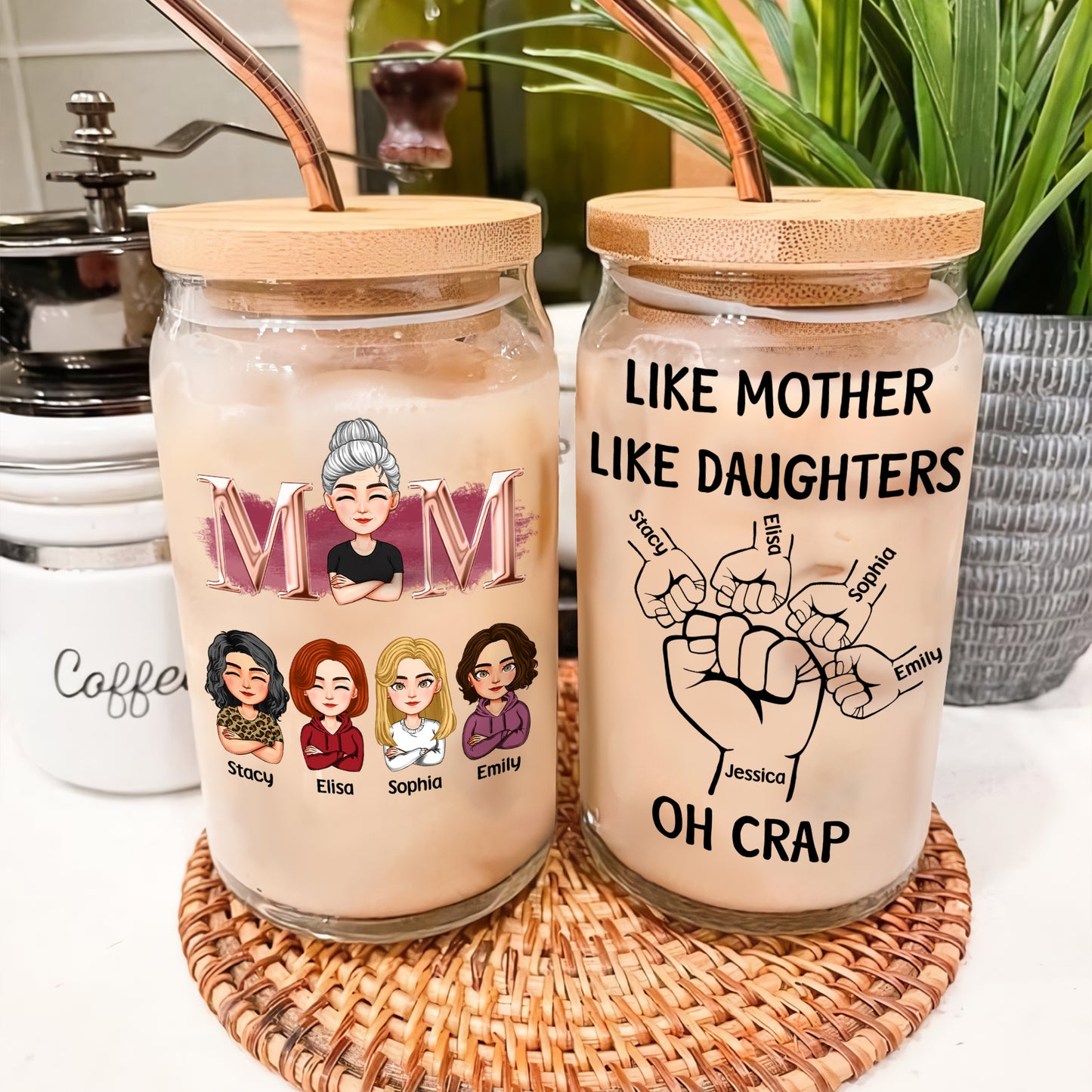 Mother's Day - Like Mother Like Daughter - Personalized Can Glass
