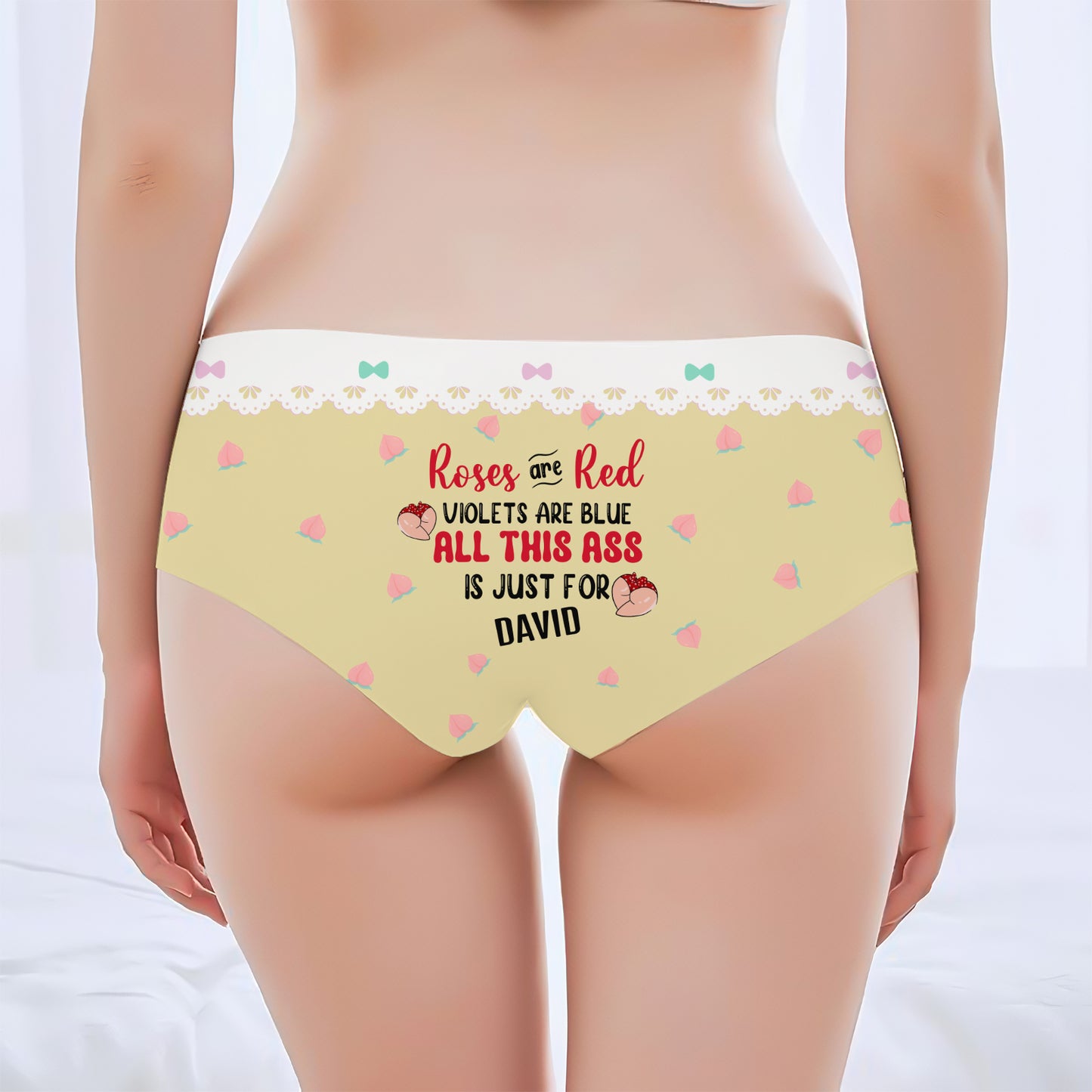 Couple - Roses Are Red - Personalized Women Underwear