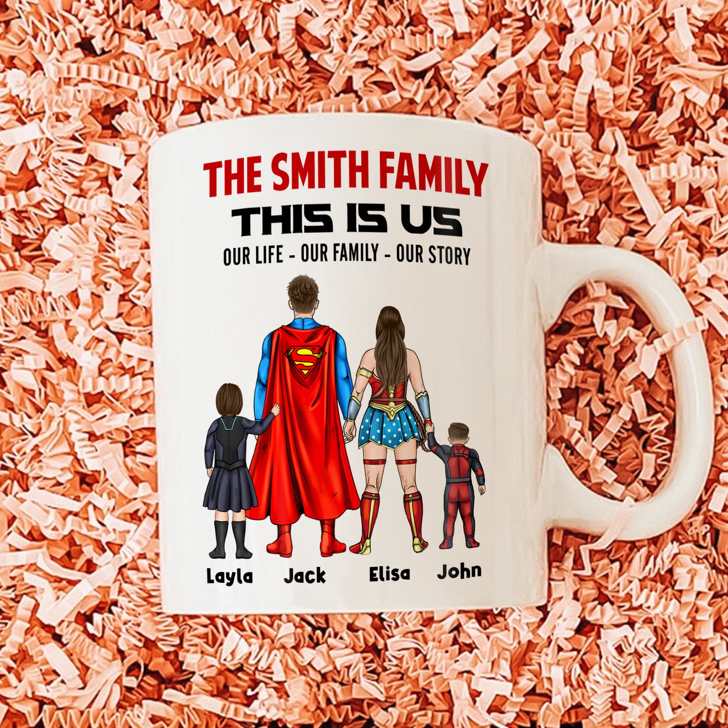 Family - The Smith Family This Is Us Our Life Our Family Our Story -  Personalized Mug Ceramic