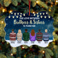 Family Never Apart In Heart - Personalized Acrylic Ornament (Ver 2)