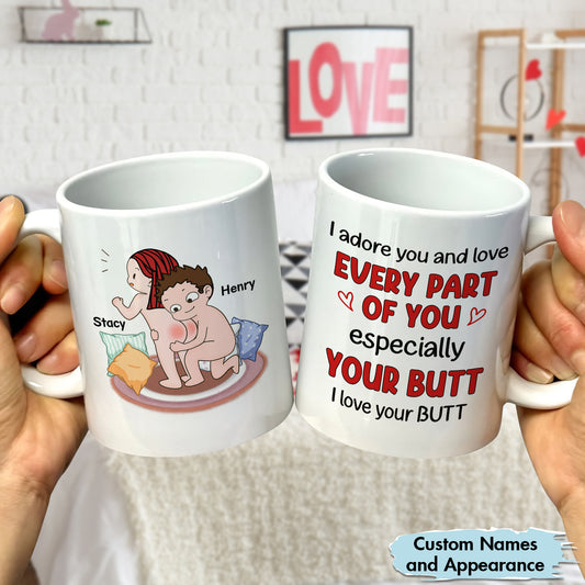 Couple - I Adore You And Love - Personalized Mug