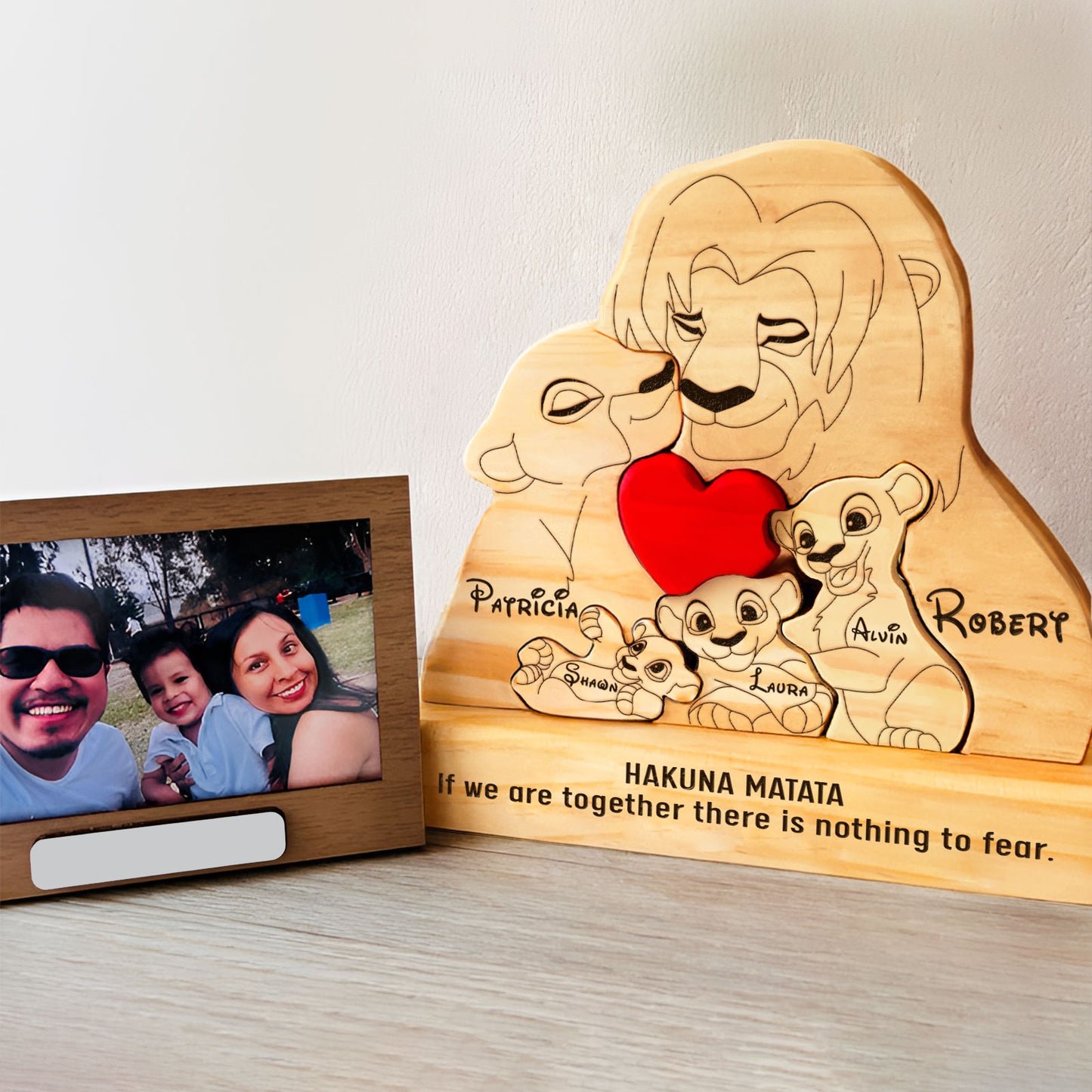 Family - Lion King Family - Personalized Wooden Puzzle