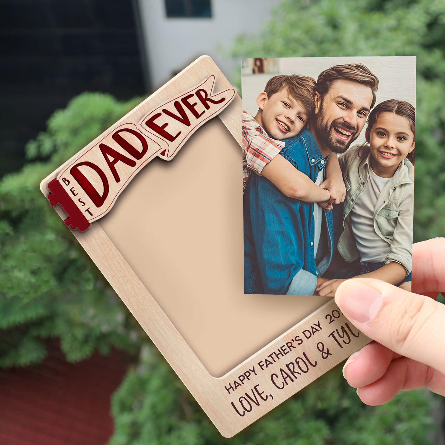 Father - Best Dad Ever - Personalized Car Visor Clip