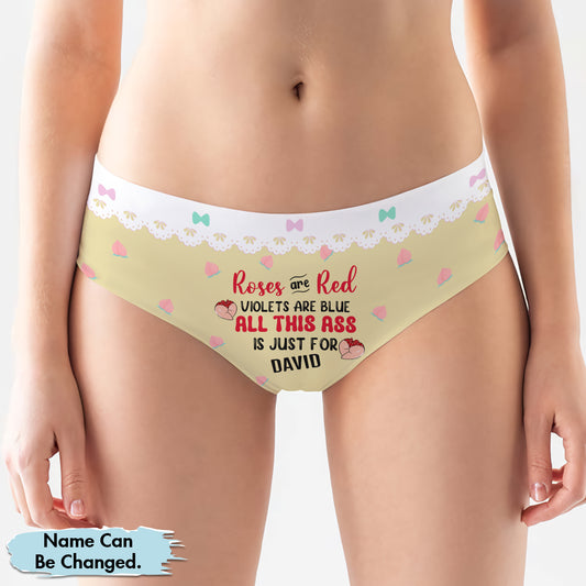 Couple - Roses Are Red - Personalized Women Underwear