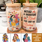 Mother - Mother & Daughters A Bond That Can't Be Broken - Personalized Clear Glass Can