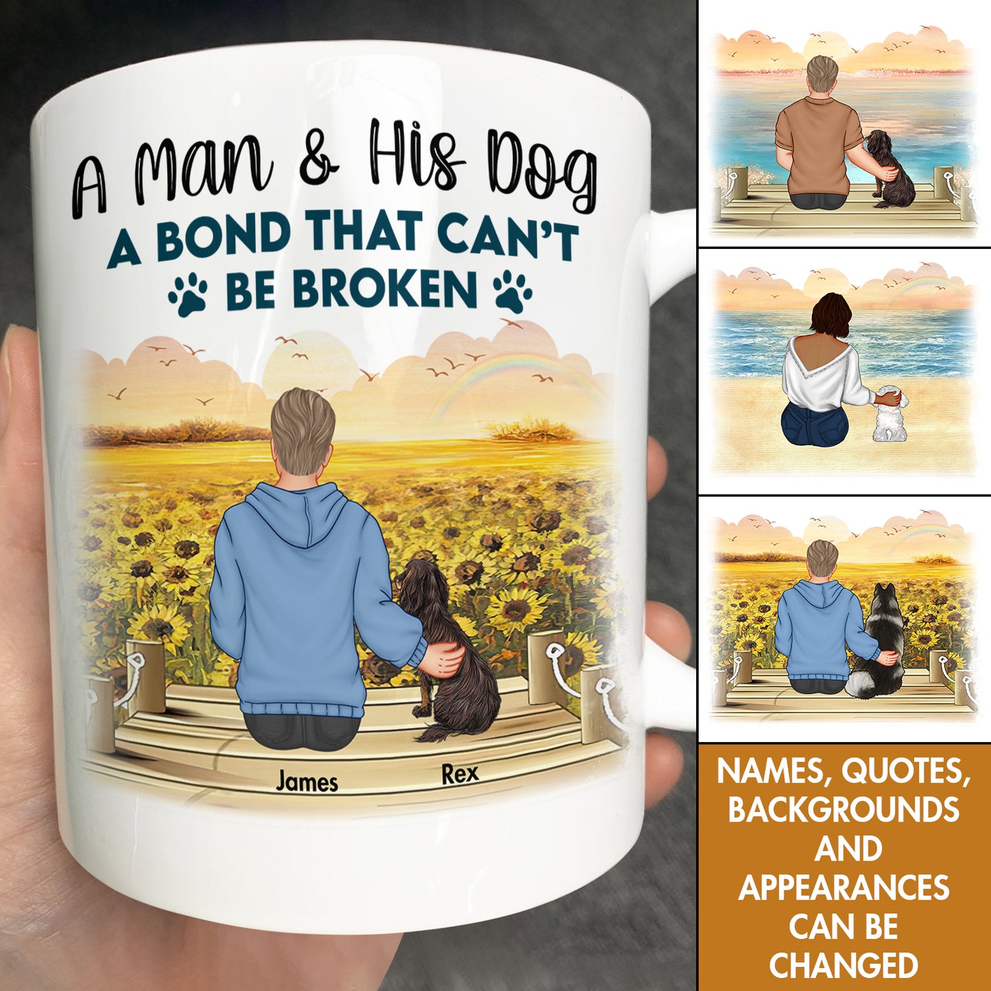 Dog Lovers - A Girl & Her Dog-A Bond That Can't Be Broken - Personalized Mug