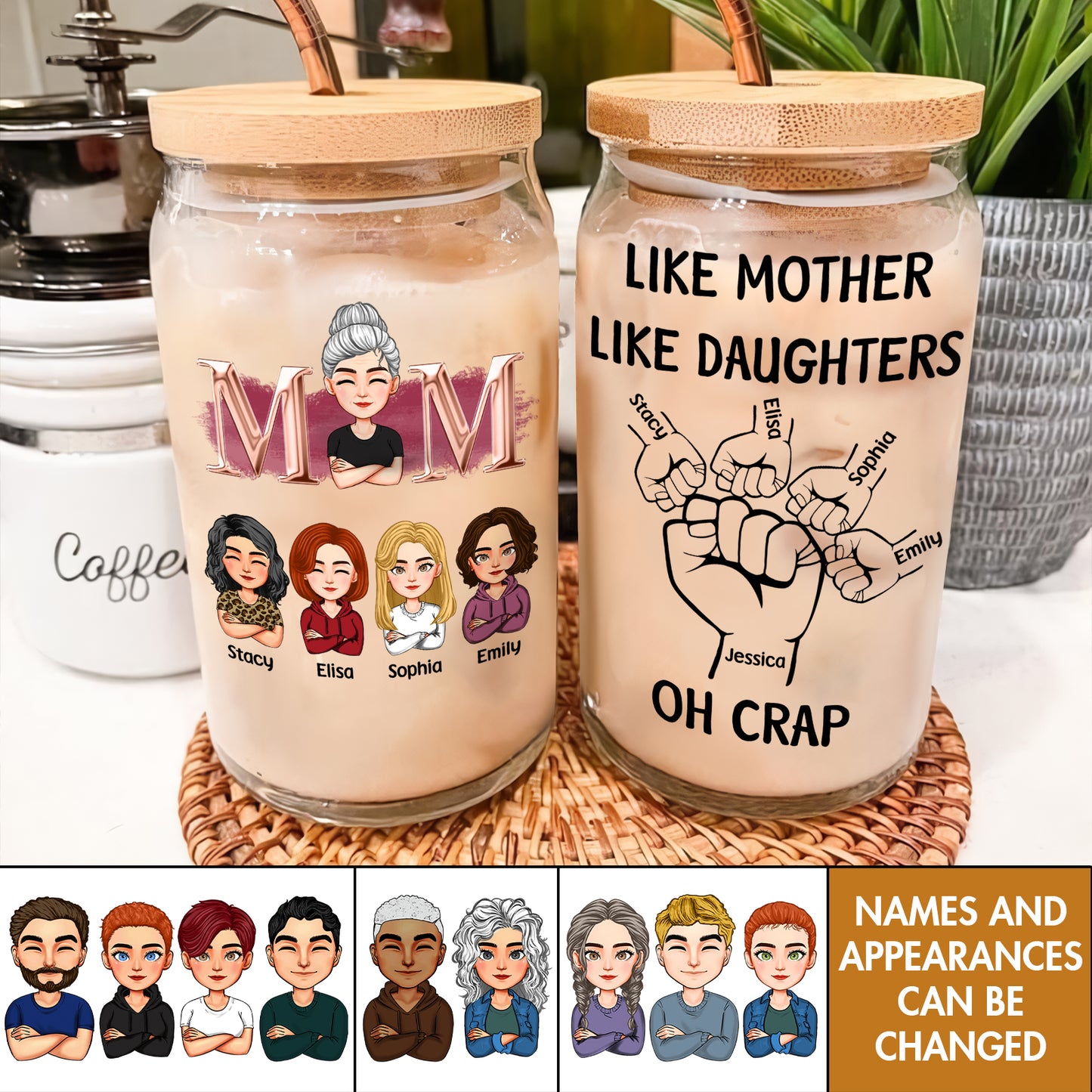 Mother's Day - Like Mother Like Daughter - Personalized Can Glass