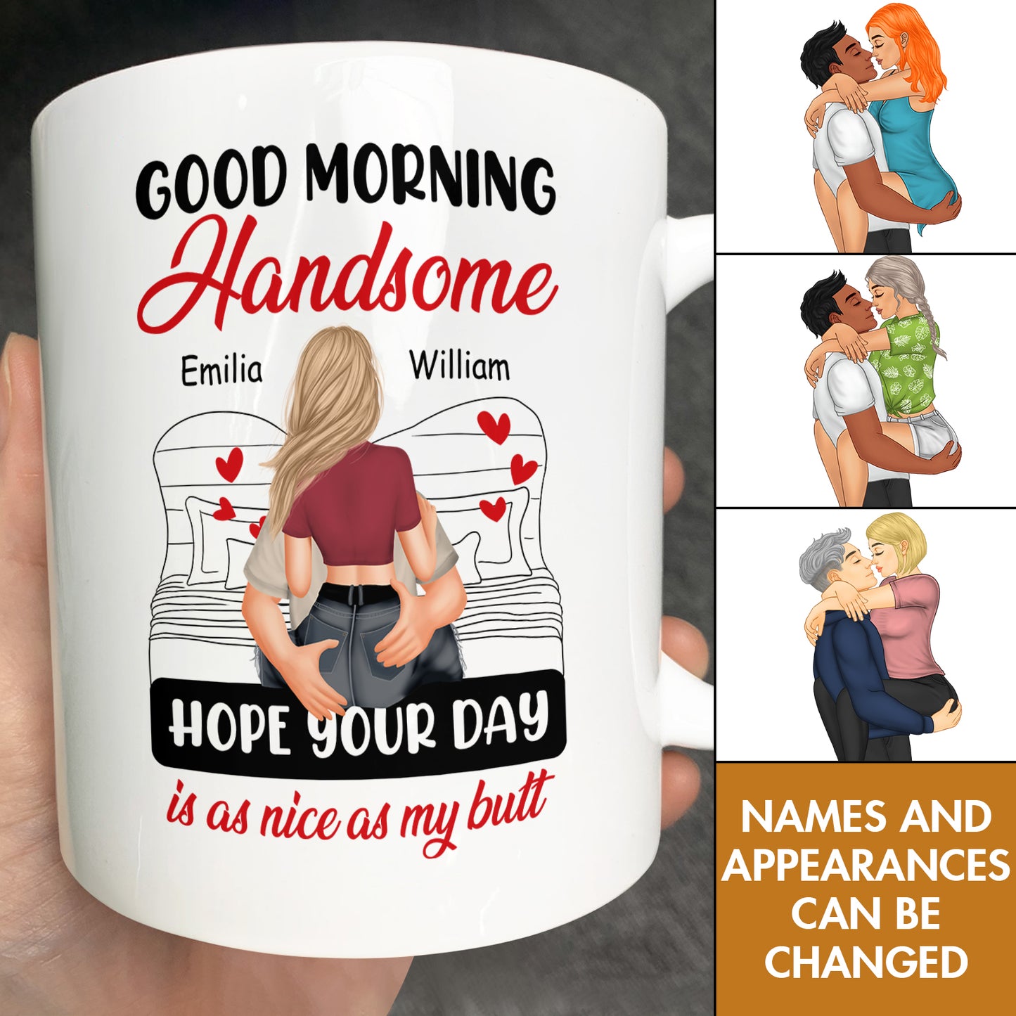 Couple - Hope Your Day Is As Nice As My Butt - Personalized Mug