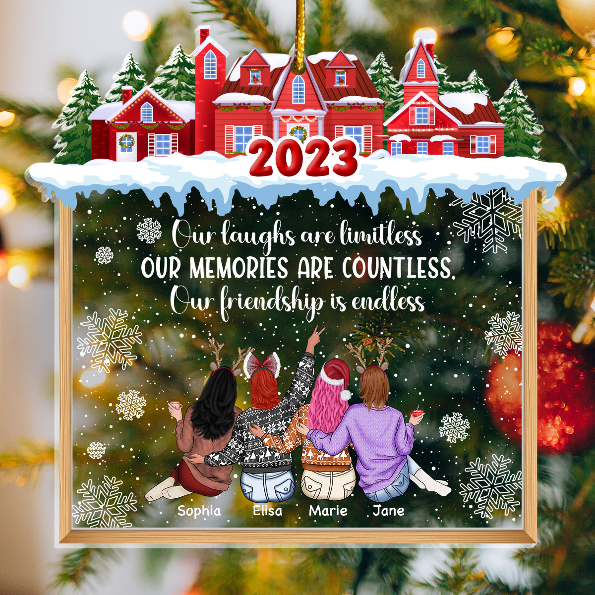 Our Laughs Are Limitless Our Memories Are Countless - Personalized Acrylic Ornament
