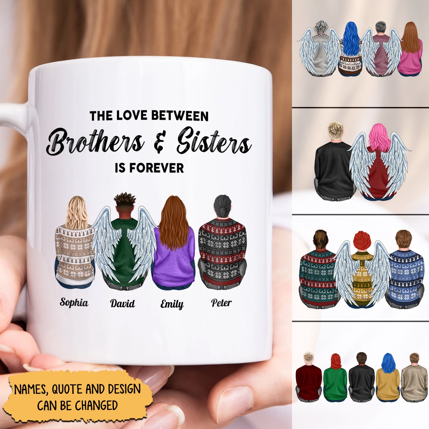 Family - The Love Between Brothers And Sisters Is Forever - Personalized Mug Ver 2