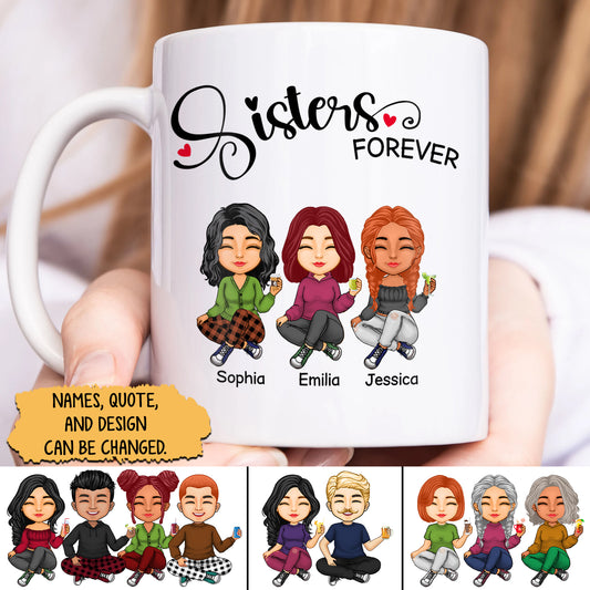 Besties - Sisters Forever - Personalized Mug (Ver2)