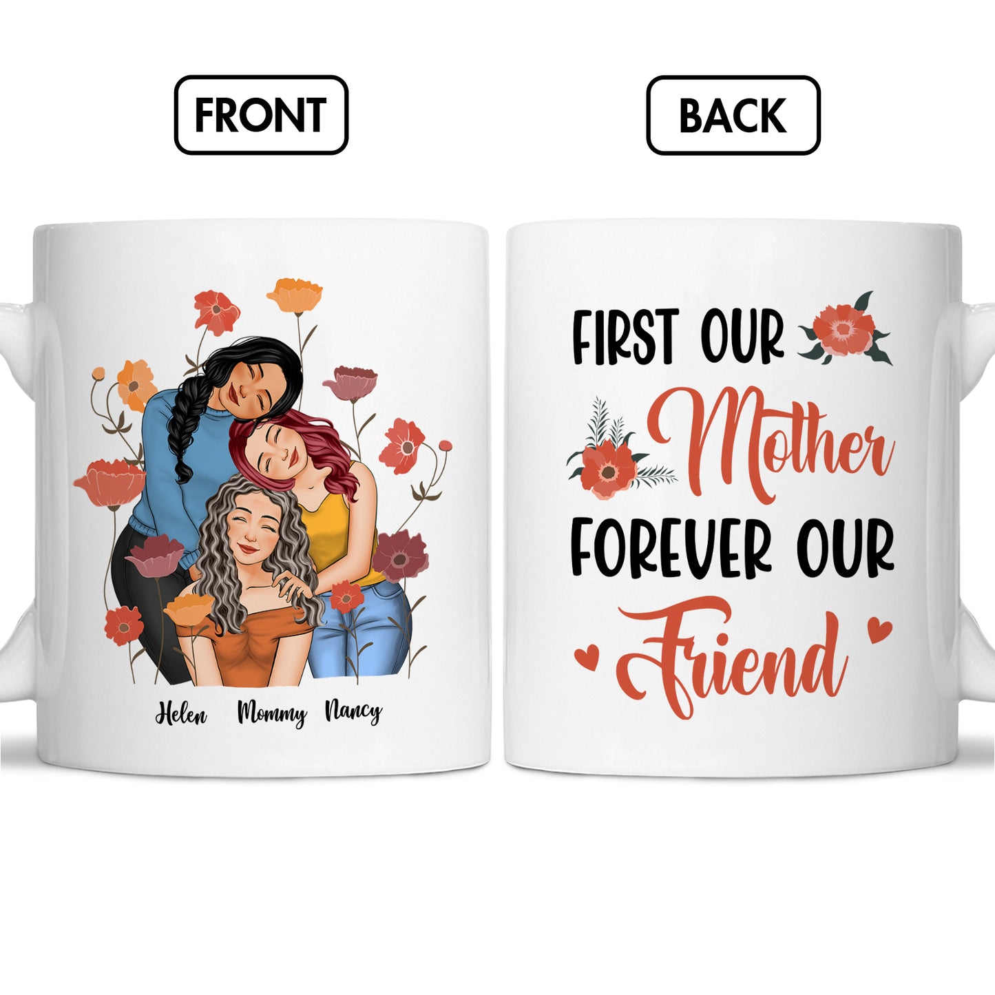 Mother - Mother & Daughters-A Bond That Can't Be Broken - Personalized Mug