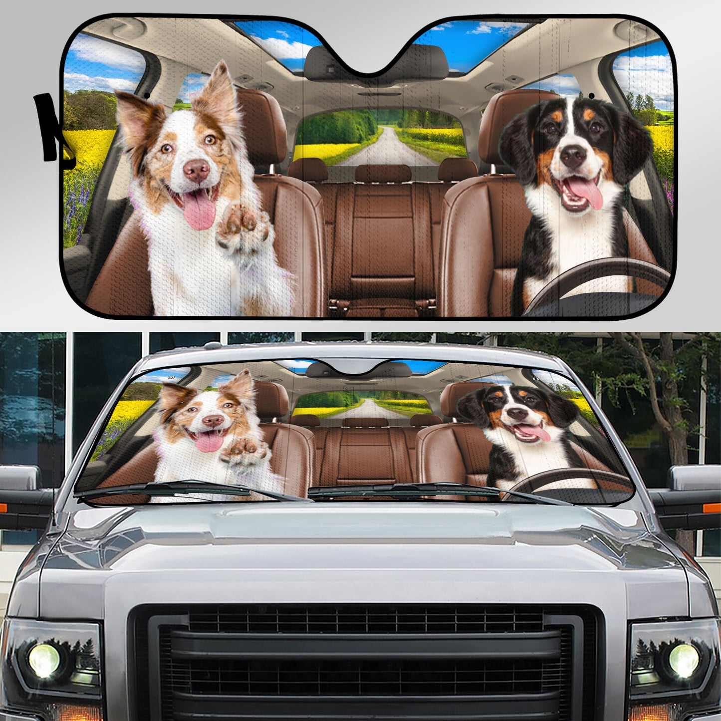 Pet Lovers - Have Fun Together - Personalized Car Sunshade