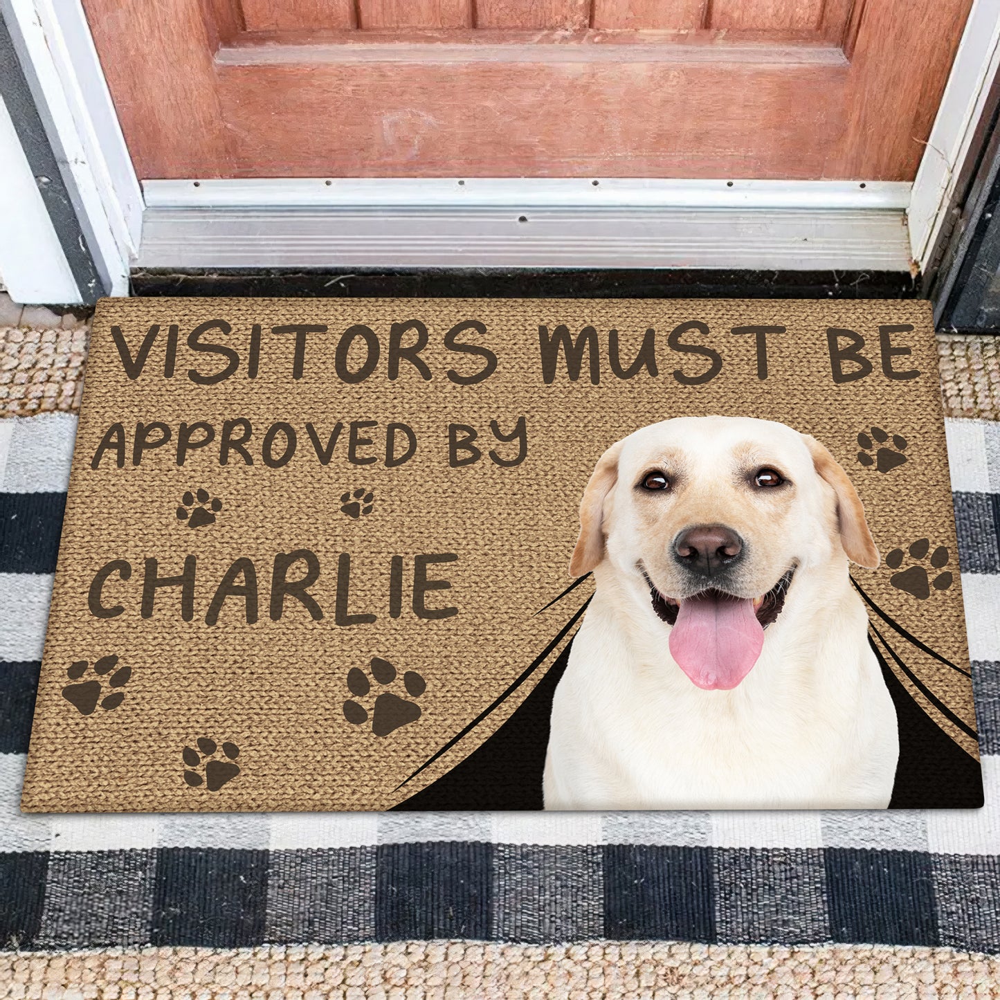 Pet Lover - Visitors Must Be Approved By This Dog - Personalized Doormat