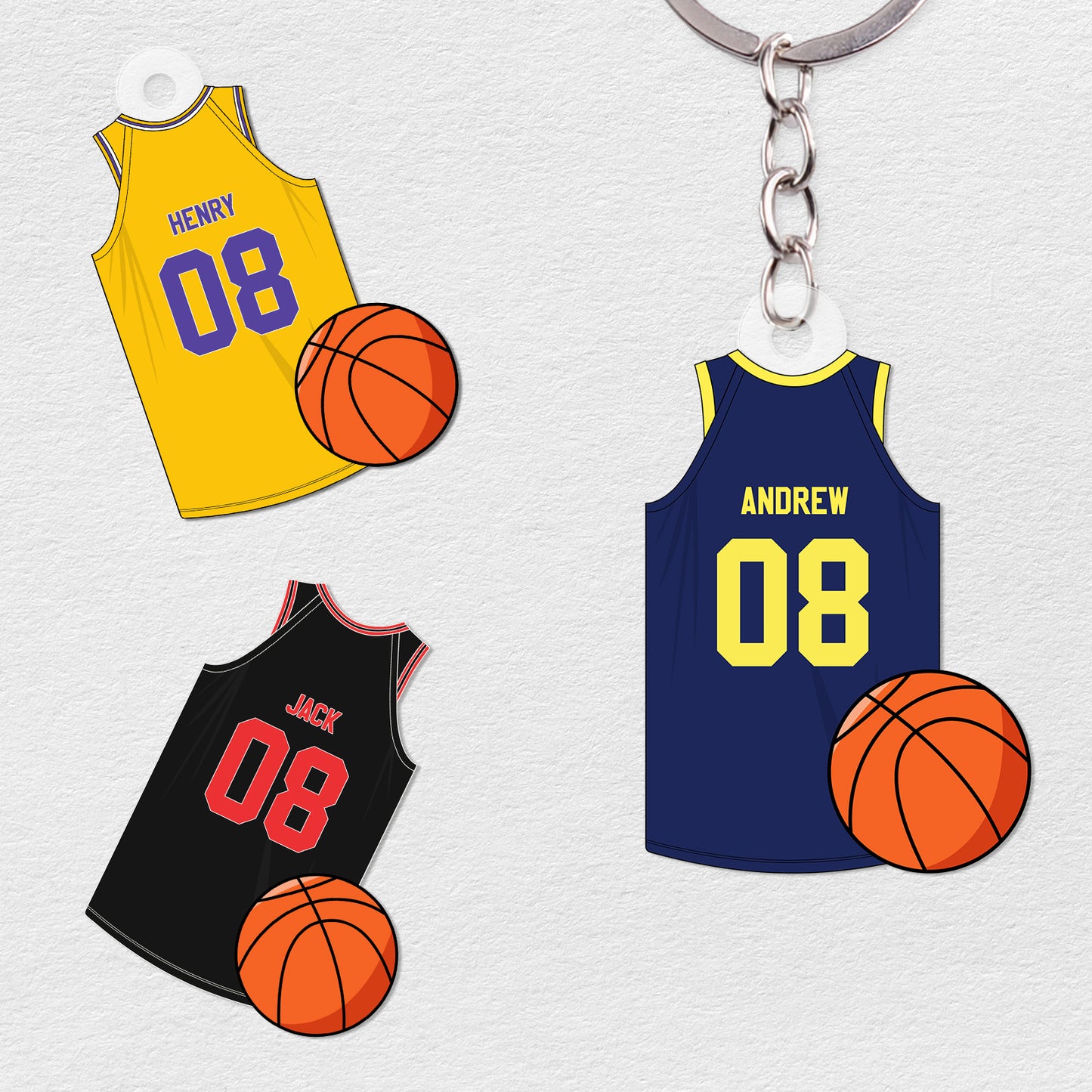 Family - Basketball Jersey - Personalized Acrylic Keychain