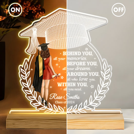 Behind You All Your Memories - Personalized LED Night Light