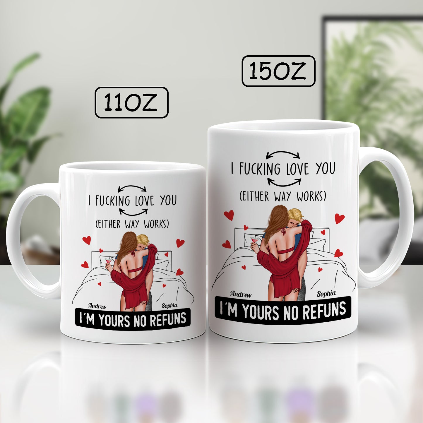 Couple - I F- Love You (Either Way Works) - Personalized Mug