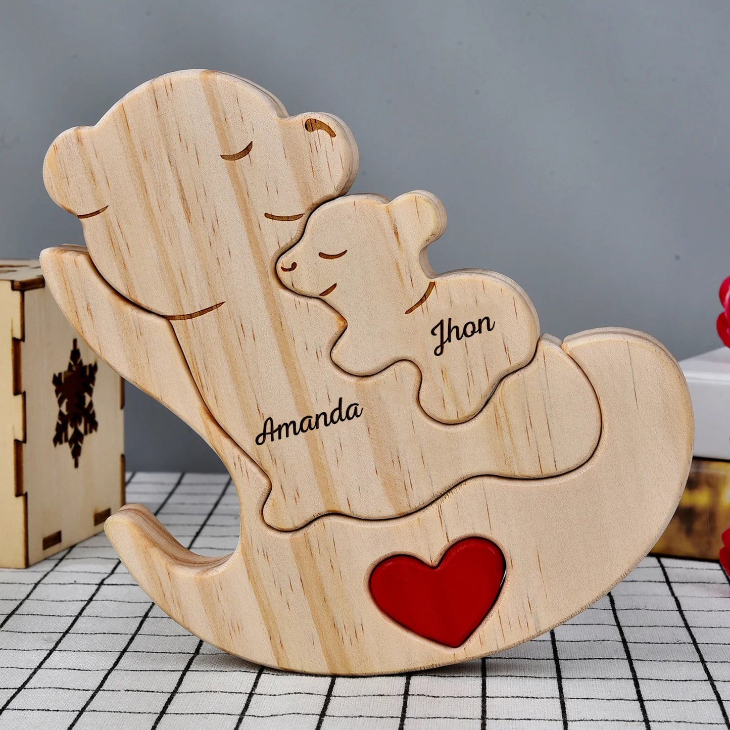 Mother - Mama Bear - Personalized Wooden Puzzle