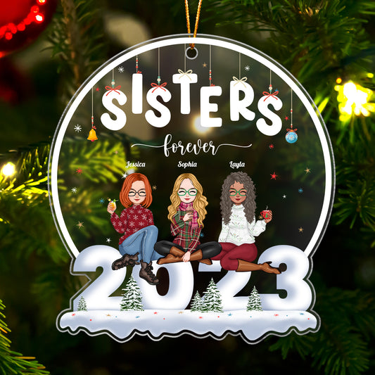2023 Besties Forever - Personalized Shaped Acrylic Ornament