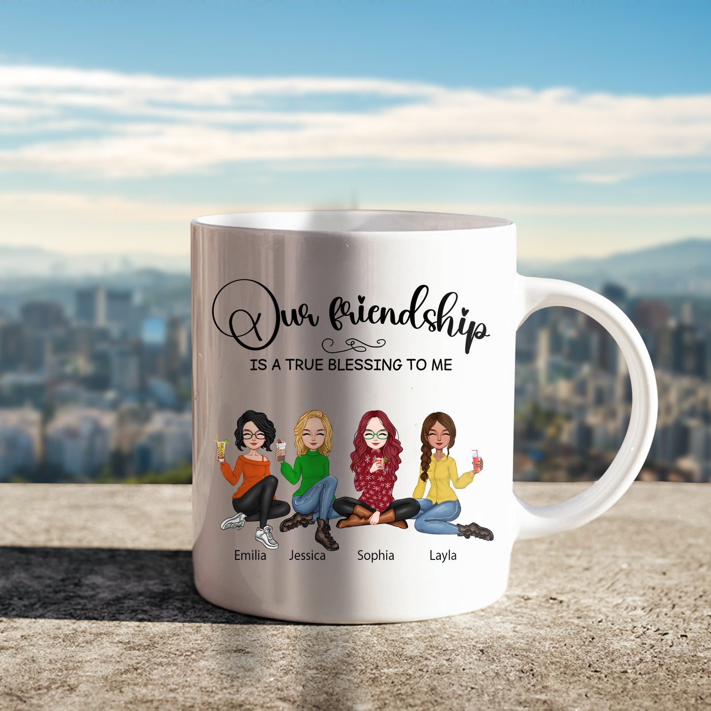 Besties - Our Friendship Is A True Blessing To Me - Personalized Mug