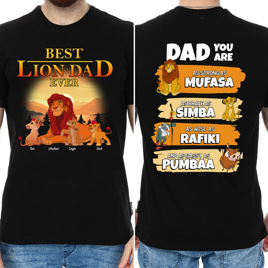 Father - Best Lion Dad Ever - Personalized Shirt