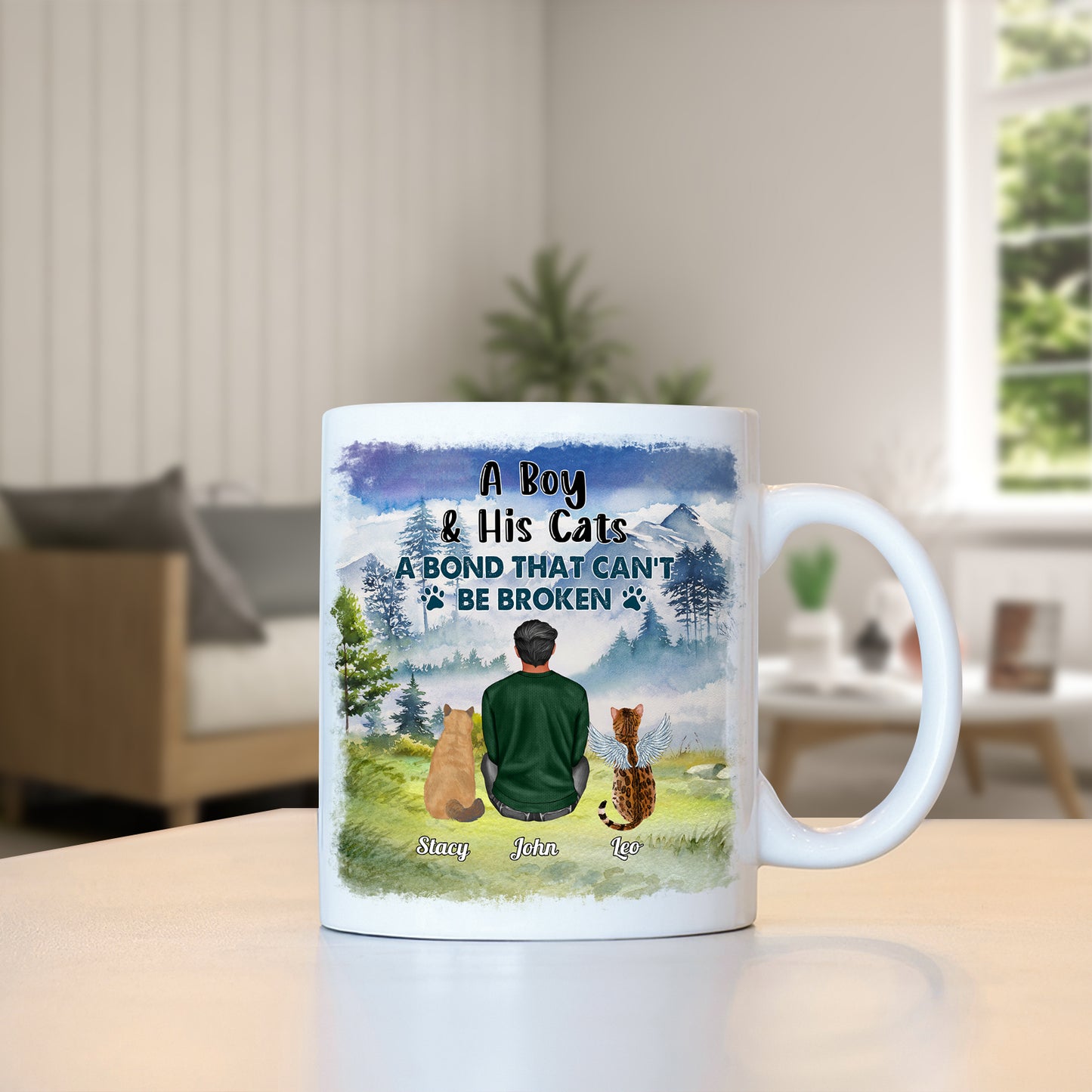 Pet Lovers - A Girl & Her Dog A Bond That Can't Be Broken - Personalized Mug Ceramic