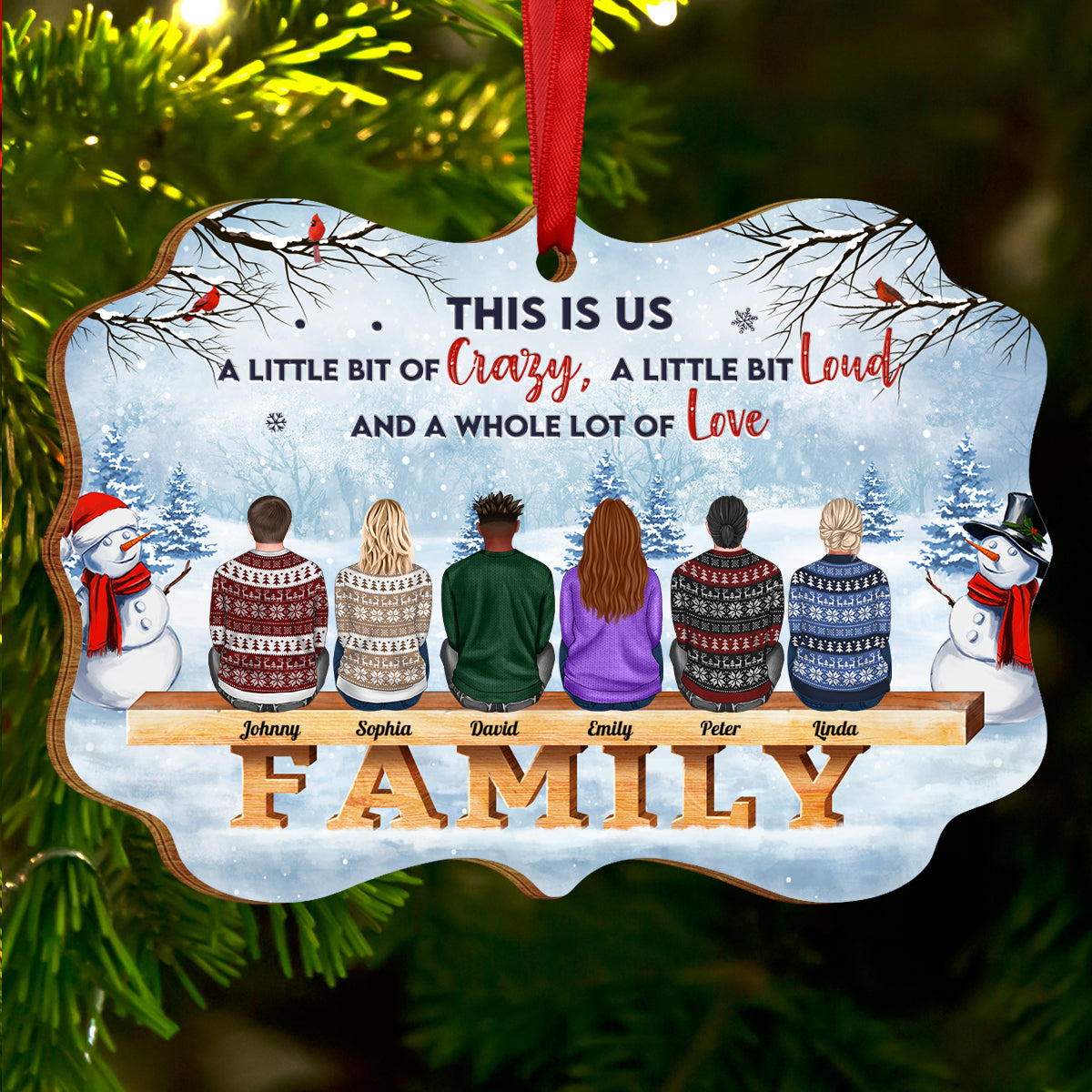 The Love Between Brothers and Sisters Is Forever - Personalized Medallion Wooden Ornament