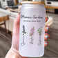 Family - Mama's Garden - Personalized Clear Glass Can