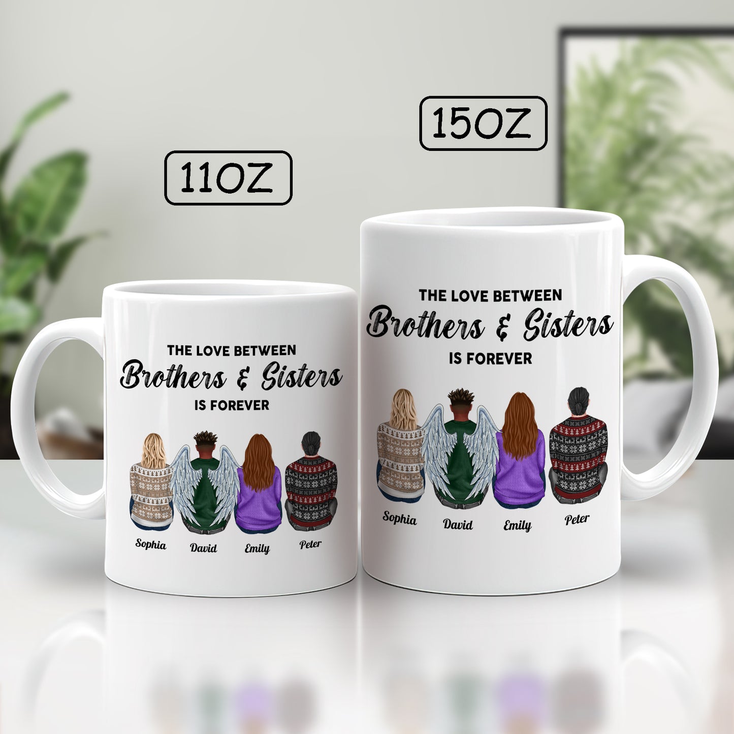 Family - The Love Between Brothers And Sisters Is Forever - Personalized Mug Ver 2