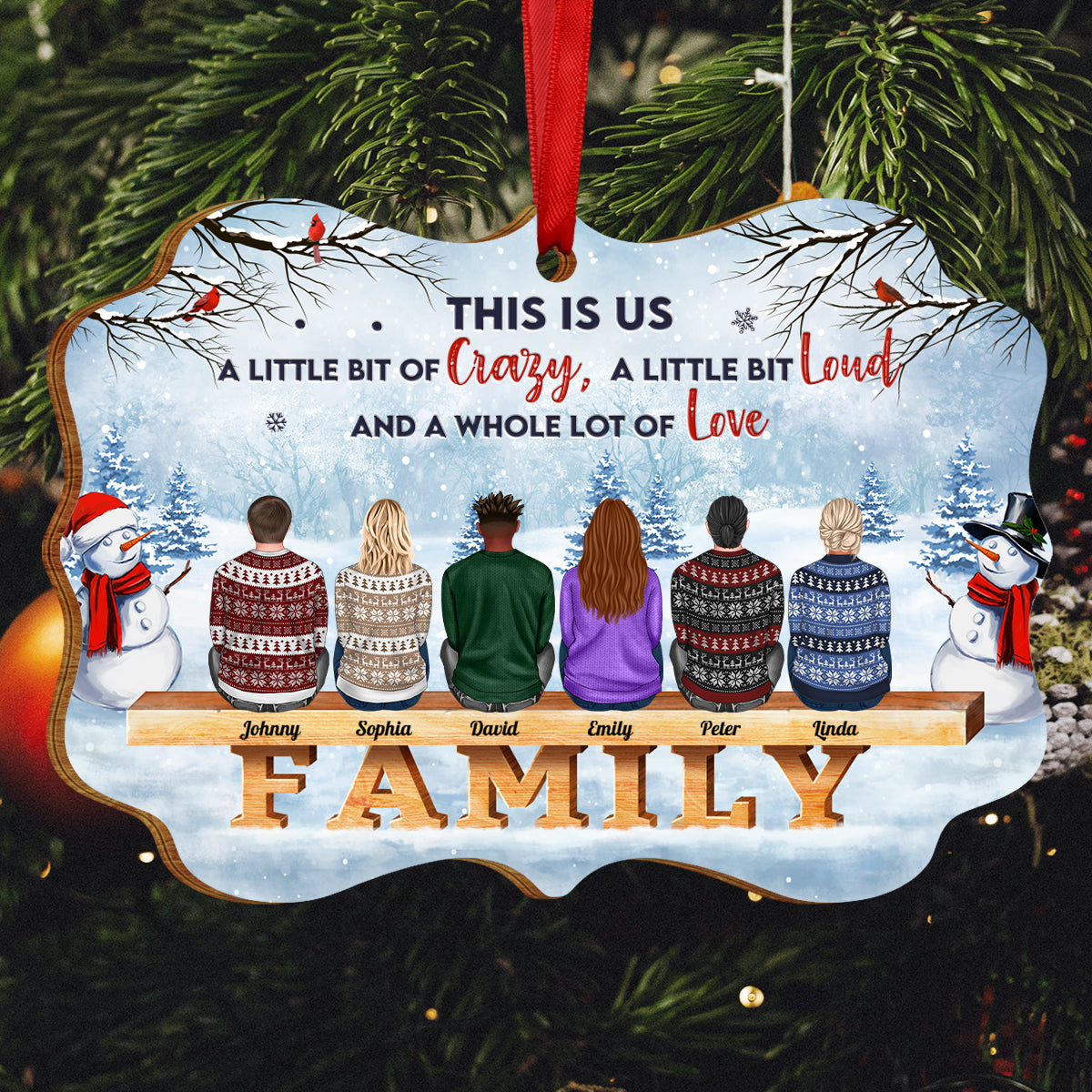 The Love Between Brothers and Sisters Is Forever - Personalized Medallion Wooden Ornament