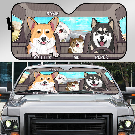 Pet lover - Dogs And Cats - Personalized Car Sunshade
