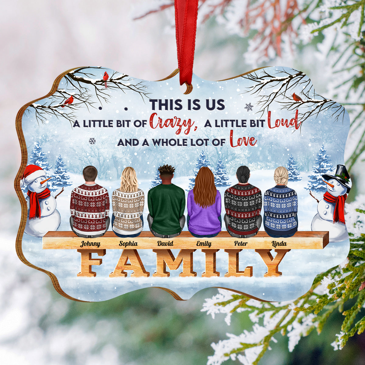 The Love Between Brothers and Sisters Is Forever - Personalized Medallion Wooden Ornament