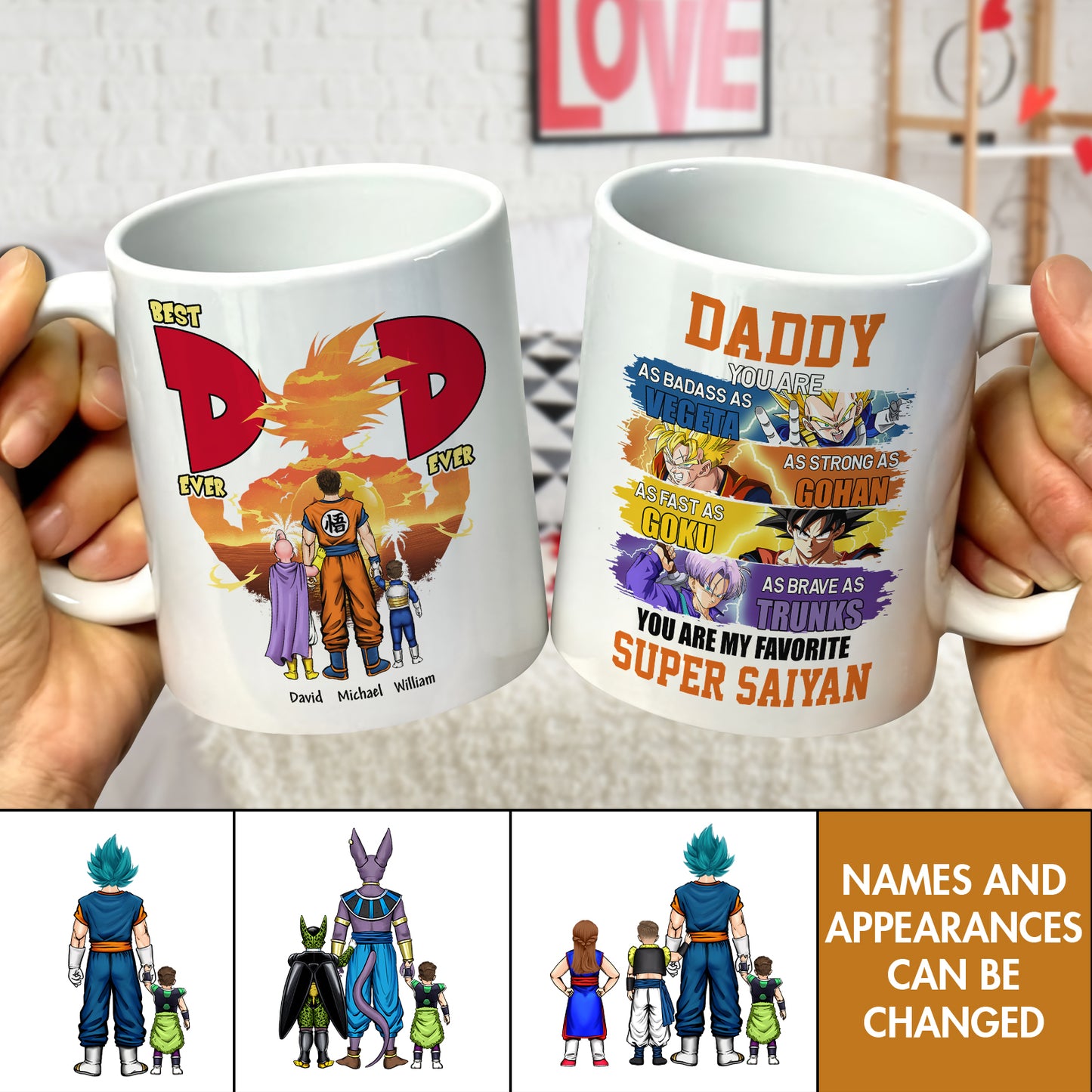 Father & Kids - Best Dad Ever Ever - You are As Badass as... - Personalized Mug