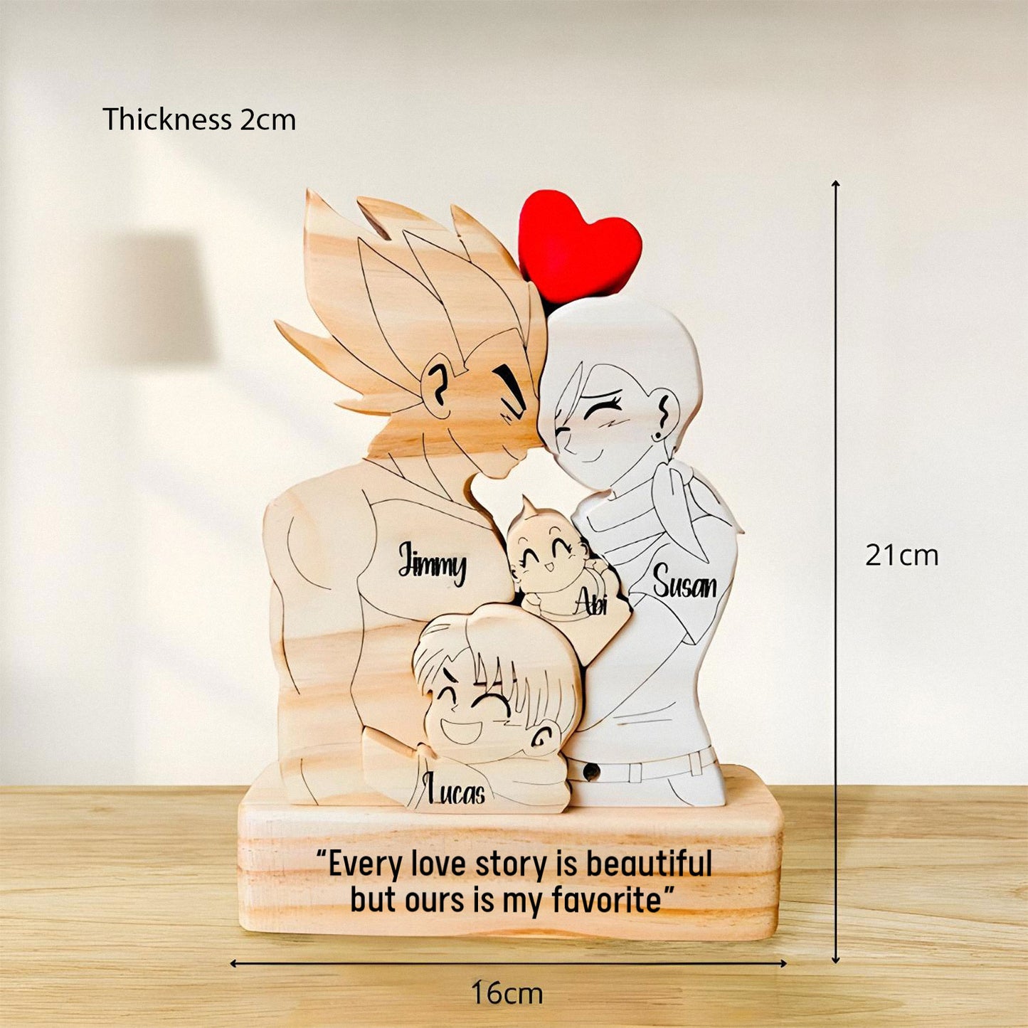 Family - Vegeta Family - Personalized Wooden Puzzle